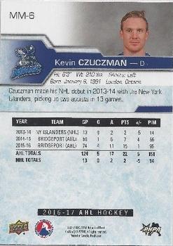 2016-17 Upper Deck Manitoba Moose (AHL) SGA #MM-6 Kevin Czuczman Back