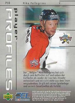 2000-01 Upper Deck DEL (German) - Player Profiles #P10 Mike Pellegrims Back