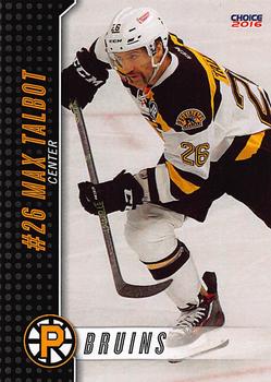 2015-16 Choice Providence Bruins (AHL) #18 Maxime Talbot Front