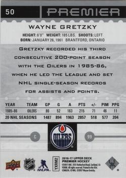 2016-17 Upper Deck Premier #50 Wayne Gretzky Back