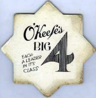 1932-33 Okeefe's Toronto Maple Leafs Coasters #9 Charlie Conacher Back