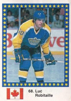 1989 Semic Hockey VM/Jaakiekon MM (Swedish/Finnish) Stickers #68 Luc Robitaille Front