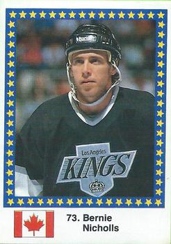 1989 Semic Hockey VM/Jaakiekon MM (Swedish/Finnish) Stickers #73 Bernie Nicholls Front