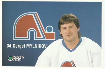 1989-90 General Foods Quebec Nordiques #NNO Sergei Mylnikov Front