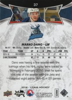 2016-17 Upper Deck AHL - Red #37 Marko Dano Back