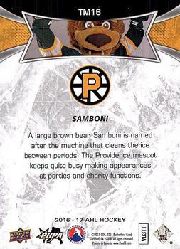 2016-17 Upper Deck AHL - Team Mascots #TM16 Samboni Back