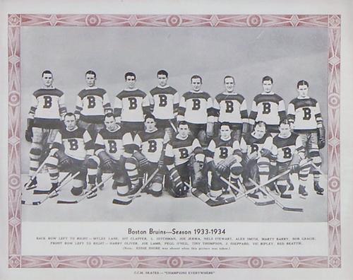 1933-34 CCM Photos (Brown Border) #NNO Boston Bruins Front