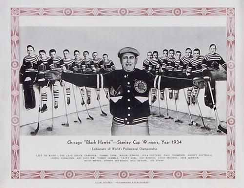 1933-34 CCM Photos (Brown Border) #NNO Chicago Blackhawks Front