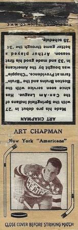 1935-36 Diamond Matchbooks (Tan 3) #NNO Art Chapman Front