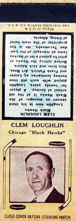 1936-37 Diamond Matchbooks (Tan 4) #NNO Clem Loughlin Front