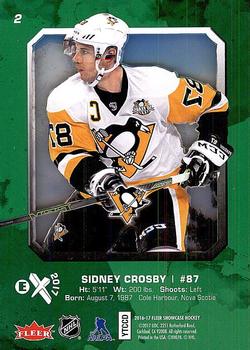 2016-17 Fleer Showcase - EX-2017 #2 Sidney Crosby Back