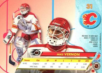 2016-17 Fleer Showcase - 25th Anniversary Stamped 1992-93 Ultra Buyback #31 Mike Vernon Back