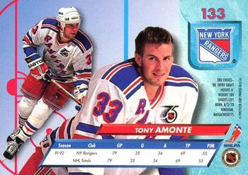 2016-17 Fleer Showcase - 25th Anniversary Stamped 1992-93 Ultra Buyback #133 Tony Amonte Back