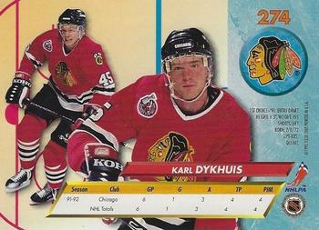 2016-17 Fleer Showcase - 25th Anniversary Stamped 1992-93 Ultra Buyback #274 Karl Dykhuis Back