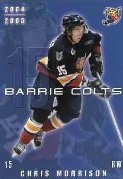 2004-05 Colts & Cops Barrie Colts (OHL) #NNO Chris Morrison Front
