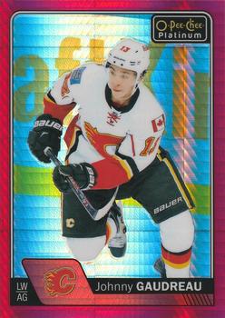 2016-17 O-Pee-Chee Platinum - Red Prism #20 Johnny Gaudreau Front