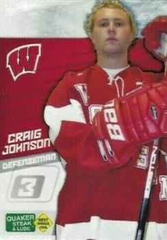 2007-08 Quaker Steak and Lube Wisconsin Badgers (NCAA) #NNO Craig Johnson Front
