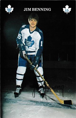 1981-82 Toronto Maple Leafs Postcards #NNO Jim Benning Front