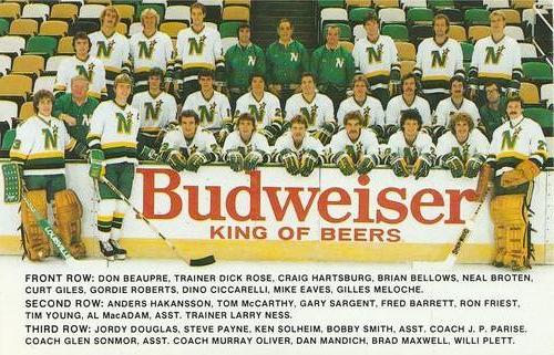 1982-83 Minnesota North Stars Postcards #NNO North Stars Team Photo Front