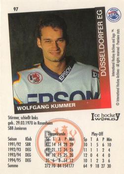 1995-96 IHA DEL (German) #97 Wolfgang Kummer Back