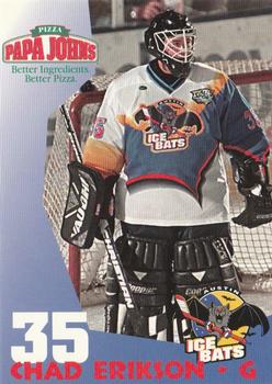 1997-98 Papa John's Austin Ice Bats (WPHL) #NNO Chad Erickson Front