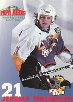 1997-98 Papa John's Austin Ice Bats (WPHL) #NNO Jeremy Thompson Front