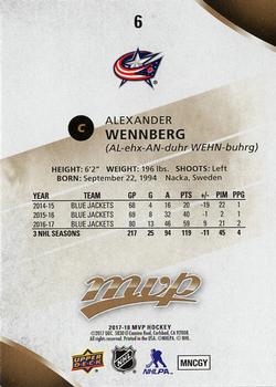 2017-18 Upper Deck MVP #6 Alexander Wennberg Back