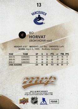 2017-18 Upper Deck MVP #13 Bo Horvat Back