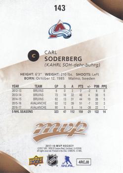 2017-18 Upper Deck MVP #143 Carl Soderberg Back