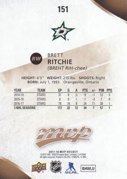 2017-18 Upper Deck MVP #151 Brett Ritchie Back