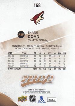 2017-18 Upper Deck MVP #168 Shane Doan Back