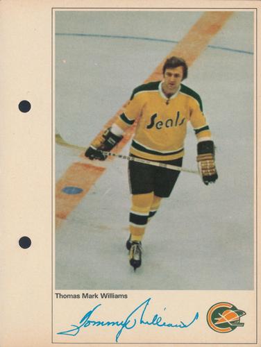 1971-72 Toronto Sun NHL Action Players #NNO Thomas Mark Williams Front