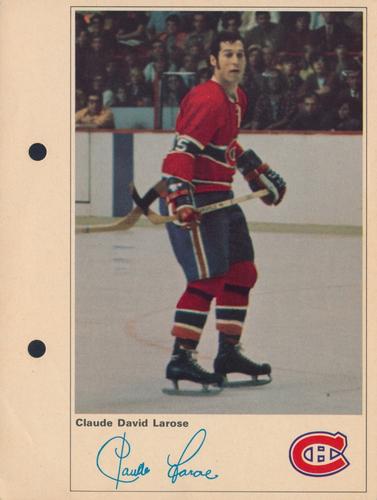 1971-72 Toronto Sun NHL Action Players #NNO Claude David Larose Front