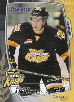 2013-14 Aaron's Brandon Wheat Kings (WHL) #NNO Quintin Lisoway Front