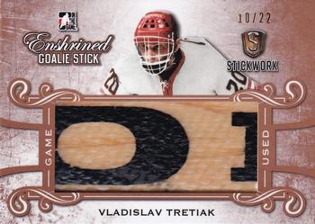 2017 Leaf In The Game Stickwork - Enshrined Goalie Stick Relics #EGS-08 Vladislav Tretiak Front