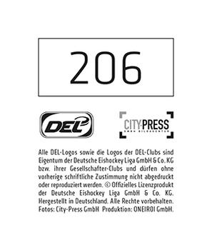2015-16 Playercards Stickers (DEL) #206 Lukas Koziol Back