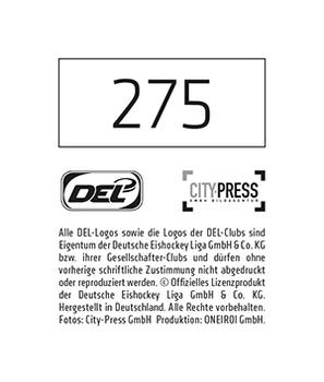 2015-16 Playercards Stickers (DEL) #275 Daniel Sparre Back