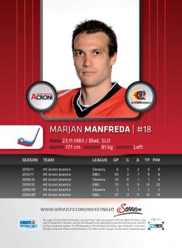 2011-12 Austrian EBEL #EBEL-172 Marjan Manfreda Back
