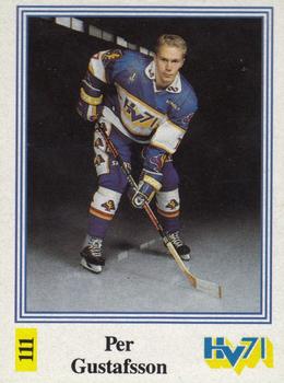 1991-92 Semic Elitserien (Swedish) Stickers #111 Per Gustafsson Front