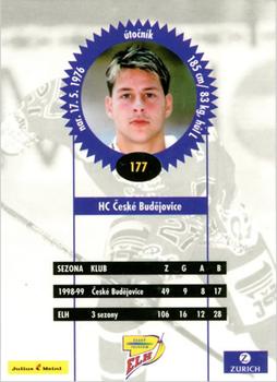 1999-00 Czech OFS #177 Kamil Brabenec Back