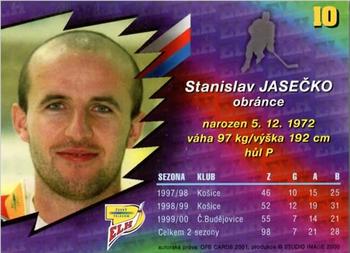 2000-01 Czech OFS #10 Stanislav Jasecko Back
