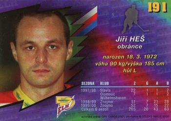 2000-01 Czech OFS #191 Jiri Hes Back