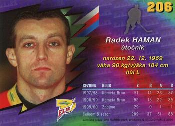 2000-01 Czech OFS #206 Radek Haman Back