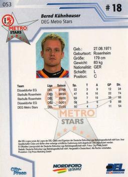 2002-03 Playercards (DEL) #53 Bernd Kuhnhauser Back