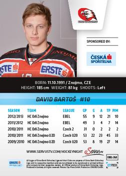 2013-14 Austrian EBEL #268 David Bartos Back