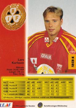 1994-95 Leaf Elit Set (Swedish) #231 Lars Karlsson Back
