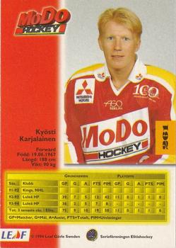 1994-95 Leaf Elit Set (Swedish) #261 Kyosti Karjalainen Back