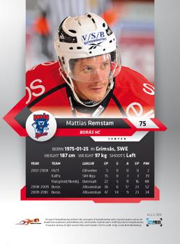 2010-11 HockeyAllsvenskan #ALLS-065 Mattias Remstam Back