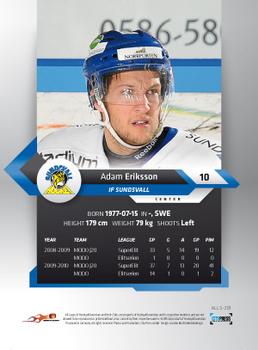 2010-11 HockeyAllsvenskan #ALLS-201 Adam Eriksson Back