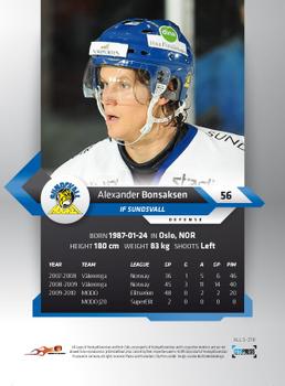 2010-11 HockeyAllsvenskan #ALLS-218 Alexander Bonsaksen Back